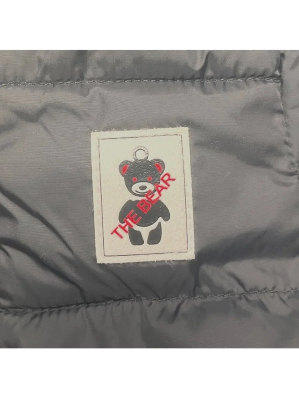Tian Zong Bear Hooded Black Puffer Snowsuit W Ears Zip Closure Fleece Lined